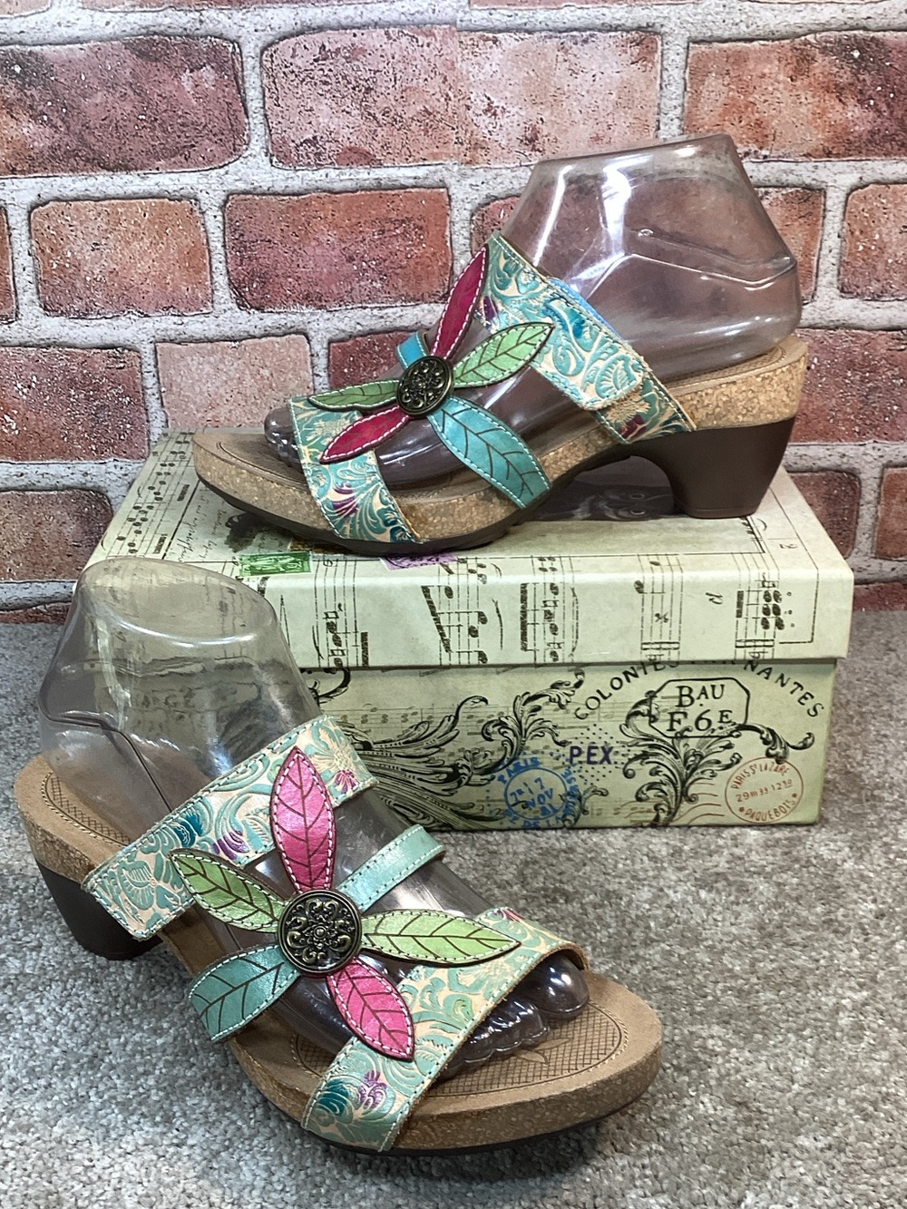 L’Artiste by Spring Step Shesfab womens slide sandals size 38 eu size 7.5-8 us